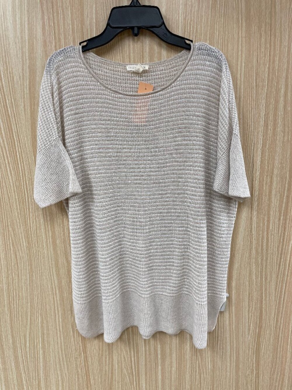 Eileen Fisher Beige Stripe Sweater Size Small
